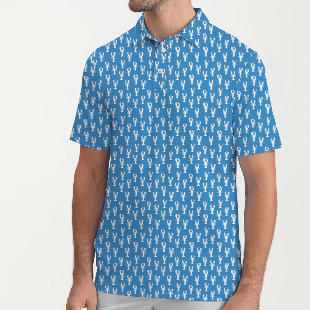 Blue Lobster Lover Polo - Luxxe Golf